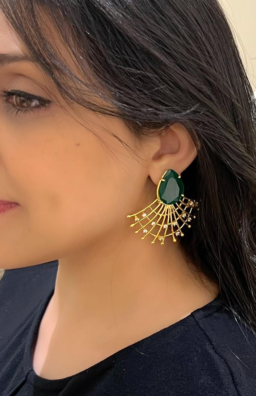 linked circle short drop earrings linked circle short drop earrings