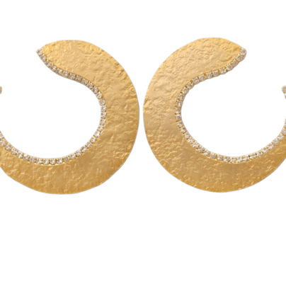 leaf short drop earrings
