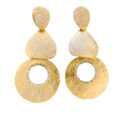 Home double wave hoop earings